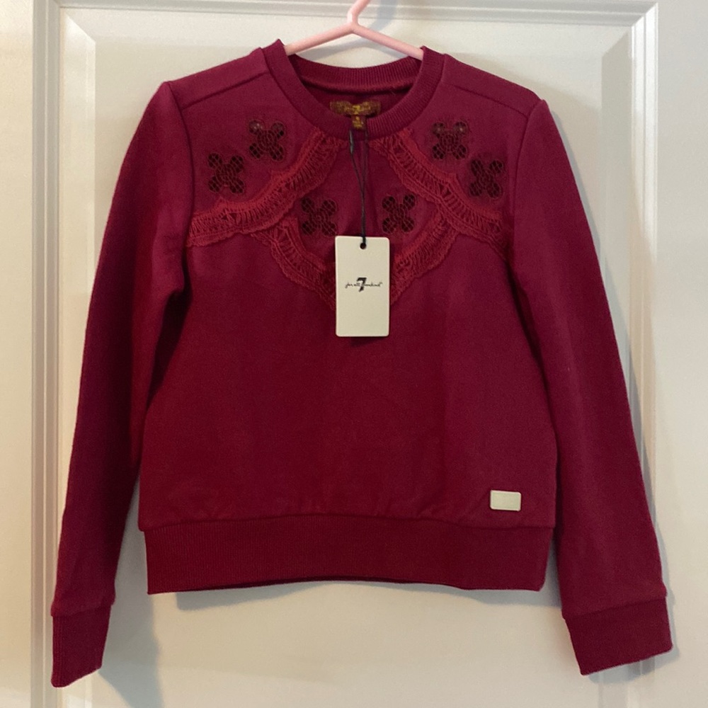 Maroon pull over sweater size 6
